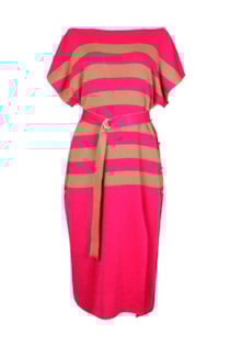 Vestido de tricot às riscas