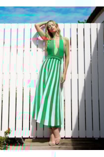 Vestido tejido cuello halter