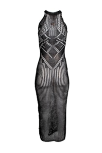 Vestido comprido de tricot