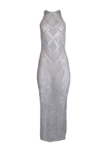 Vestido comprido de tricot