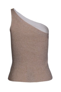 Top de tricot one shoulder