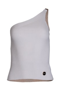 Top de tricot one shoulder