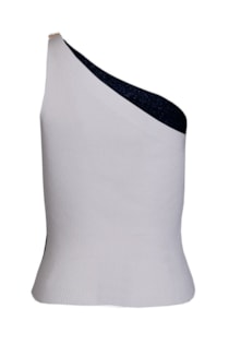 Top de tricot one shoulder