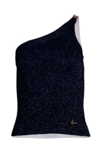 Top de tricot one shoulder