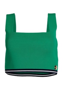 Top cropped de tricot