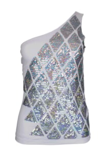 Top one shoulder com brilho