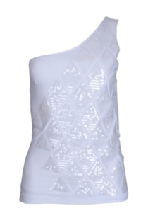 Top one shoulder com brilho