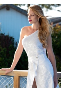 Top one shoulder com brilho