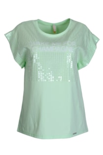 T-shirt com lantejoulas