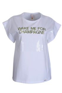 T-shirt com lantejoulas