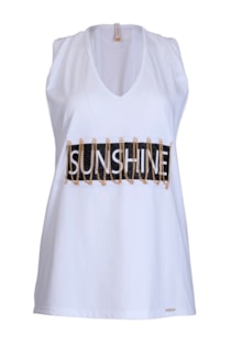 T-shirt com manga cava