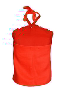 Top gola halter de linho