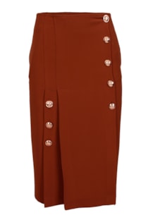 Buttoned pencil skirt