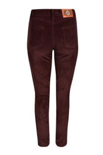 Calças skinny tecido combinado