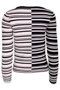 Camisola de tricot bicolor