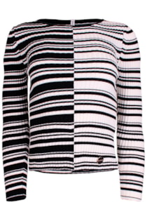 Camisola de tricot bicolor