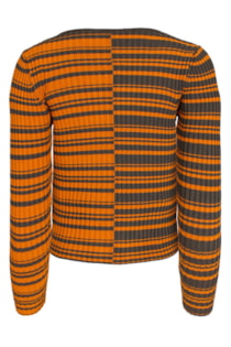 Camisola de tricot bicolor