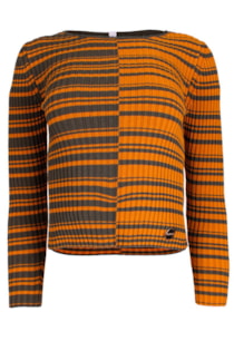 Camisola de tricot bicolor