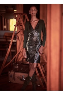 Vestido combinado