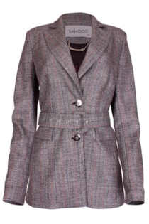 Blazer fios brilhantes e cinto