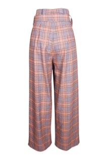 Checkered darted pants 