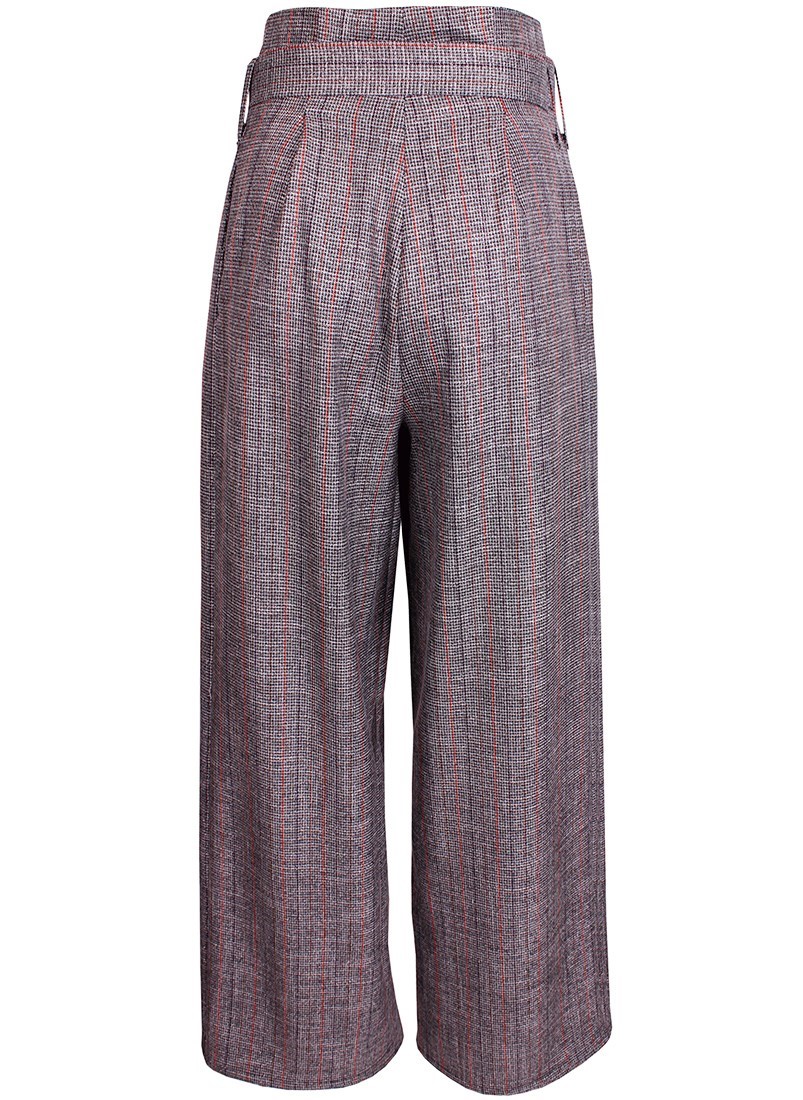 Checkered darted pants 