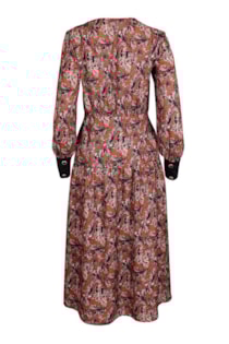 Vestido cruzado estampado