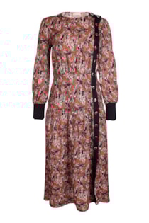 Vestido cruzado estampado