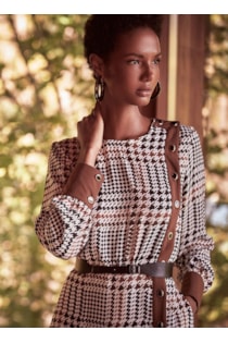 Vestido cruzado estampado