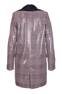 Chaqueta a cuadros con lentejuelas