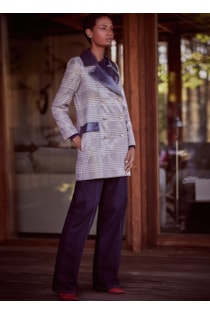 Chaqueta a cuadros con lentejuelas