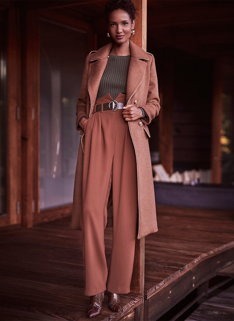 Long coat with pockets