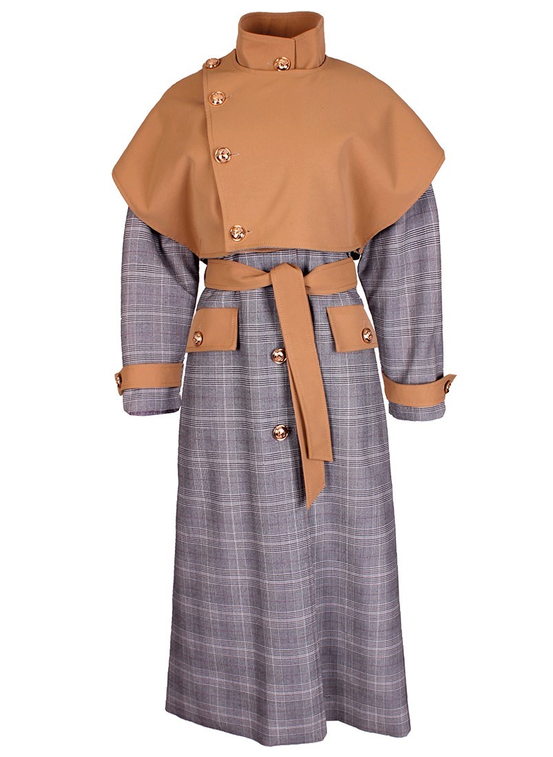 Belted trench coat