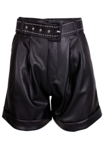 Shorts bolsa de papel efecto piel