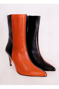 Two-tone ankle boots